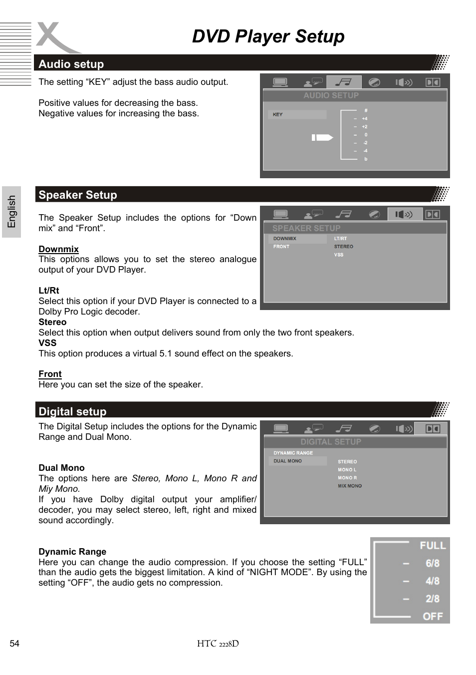 Dvd player setup | Xoro HTC 2228D User Manual | Page 114 / 174