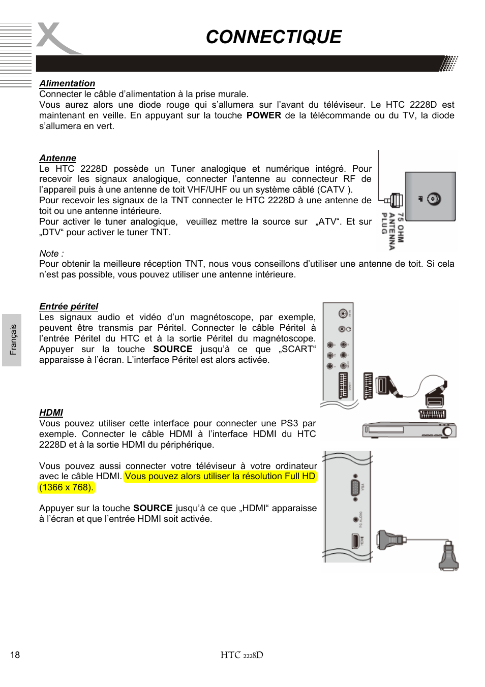 Connectique | Xoro HTC 2228D User Manual | Page 134 / 174