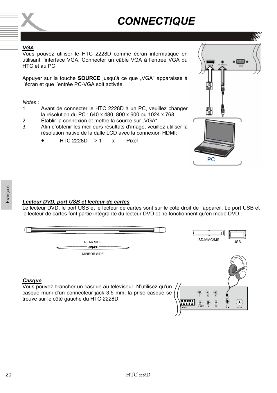 Connectique | Xoro HTC 2228D User Manual | Page 136 / 174