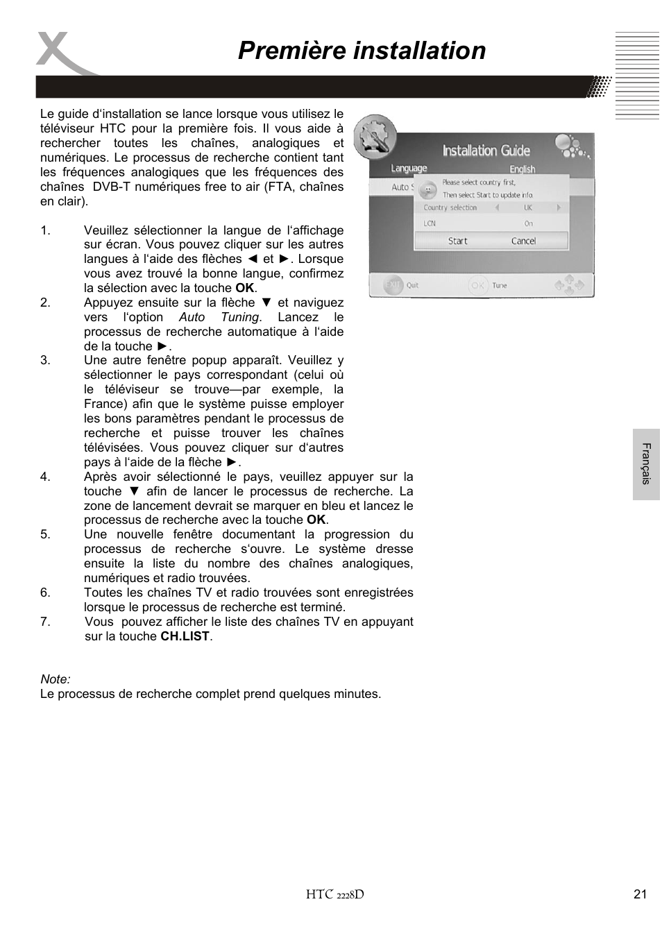 Première installation | Xoro HTC 2228D User Manual | Page 137 / 174