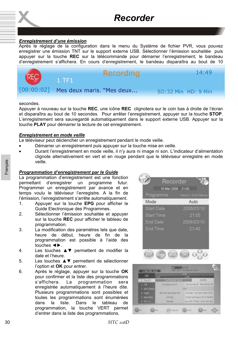 Recorder | Xoro HTC 2228D User Manual | Page 146 / 174