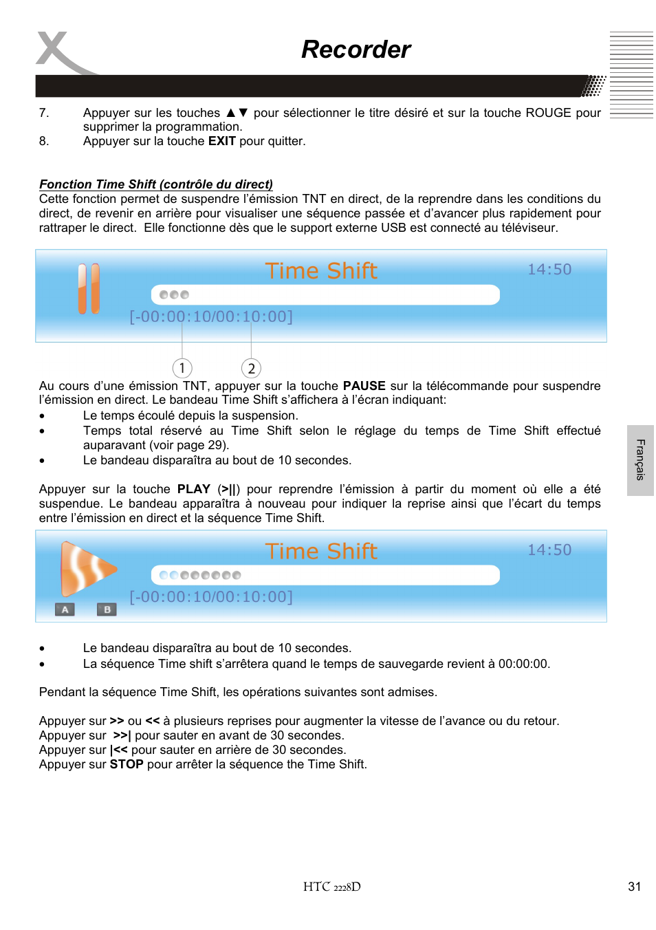 Recorder | Xoro HTC 2228D User Manual | Page 147 / 174