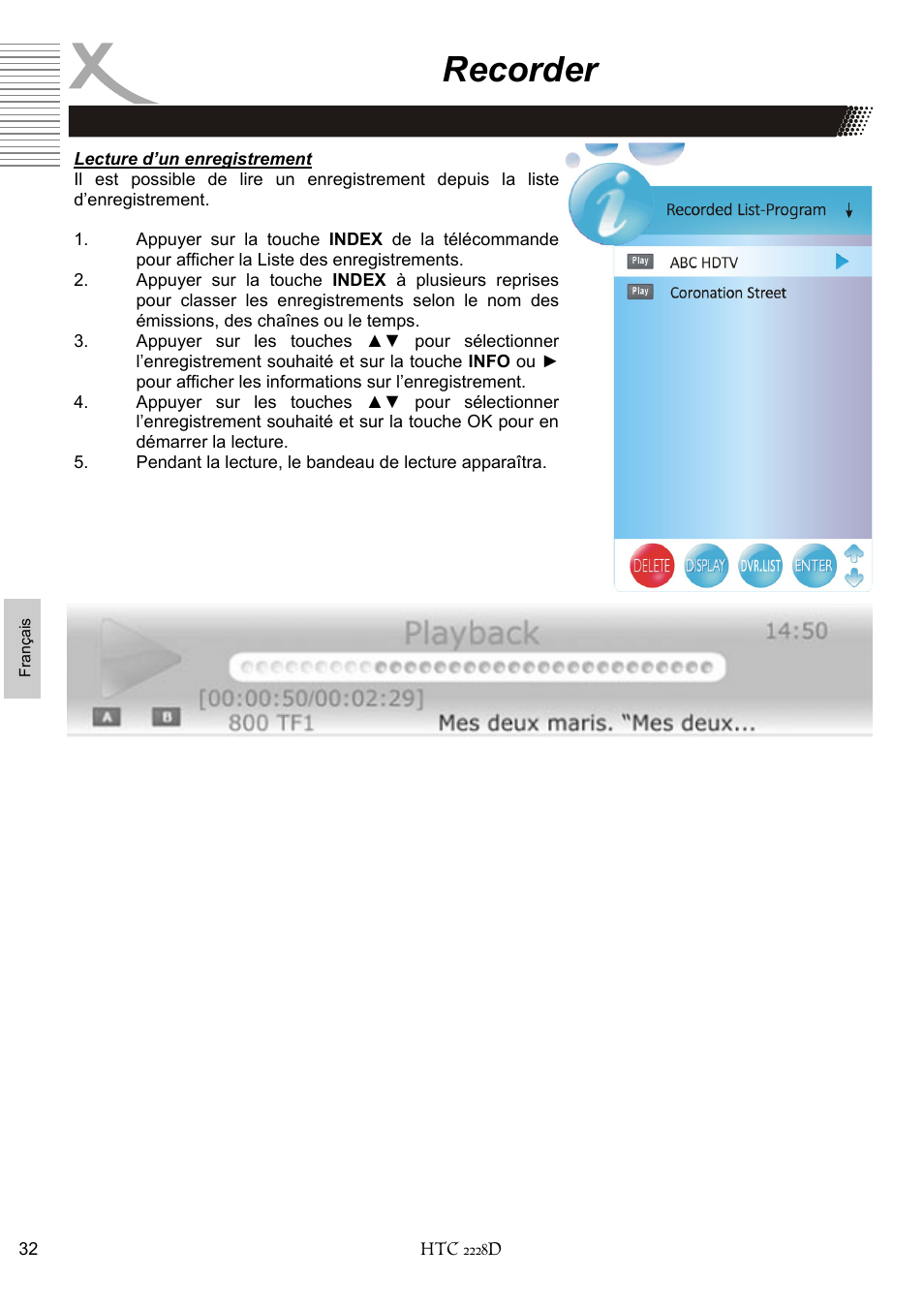 Recorder | Xoro HTC 2228D User Manual | Page 148 / 174