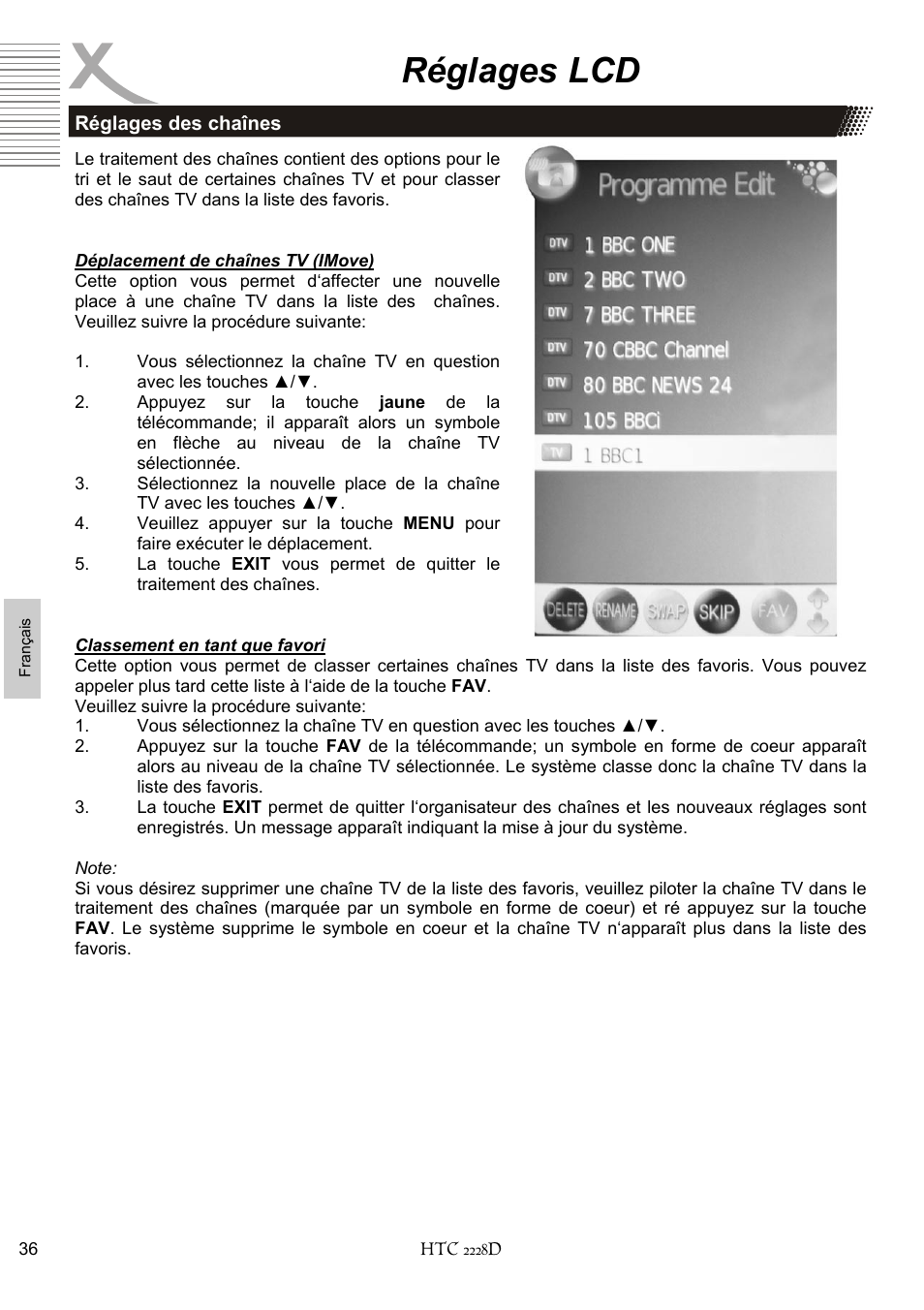 Réglages lcd | Xoro HTC 2228D User Manual | Page 152 / 174