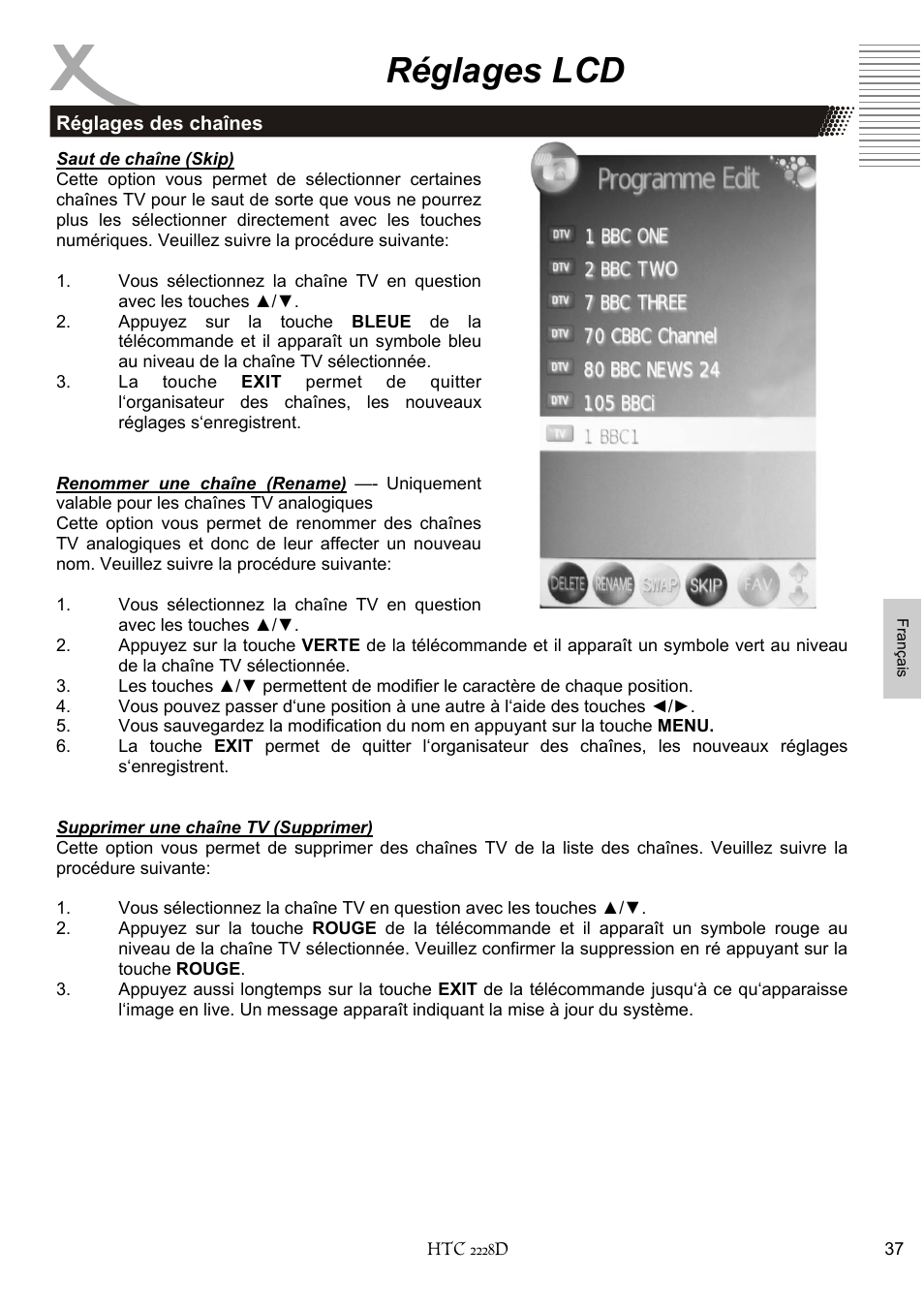 Réglages lcd | Xoro HTC 2228D User Manual | Page 153 / 174