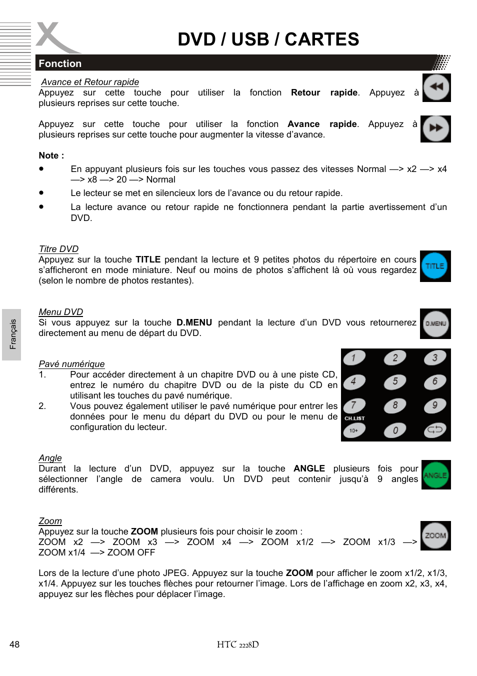 Dvd / usb / cartes | Xoro HTC 2228D User Manual | Page 164 / 174