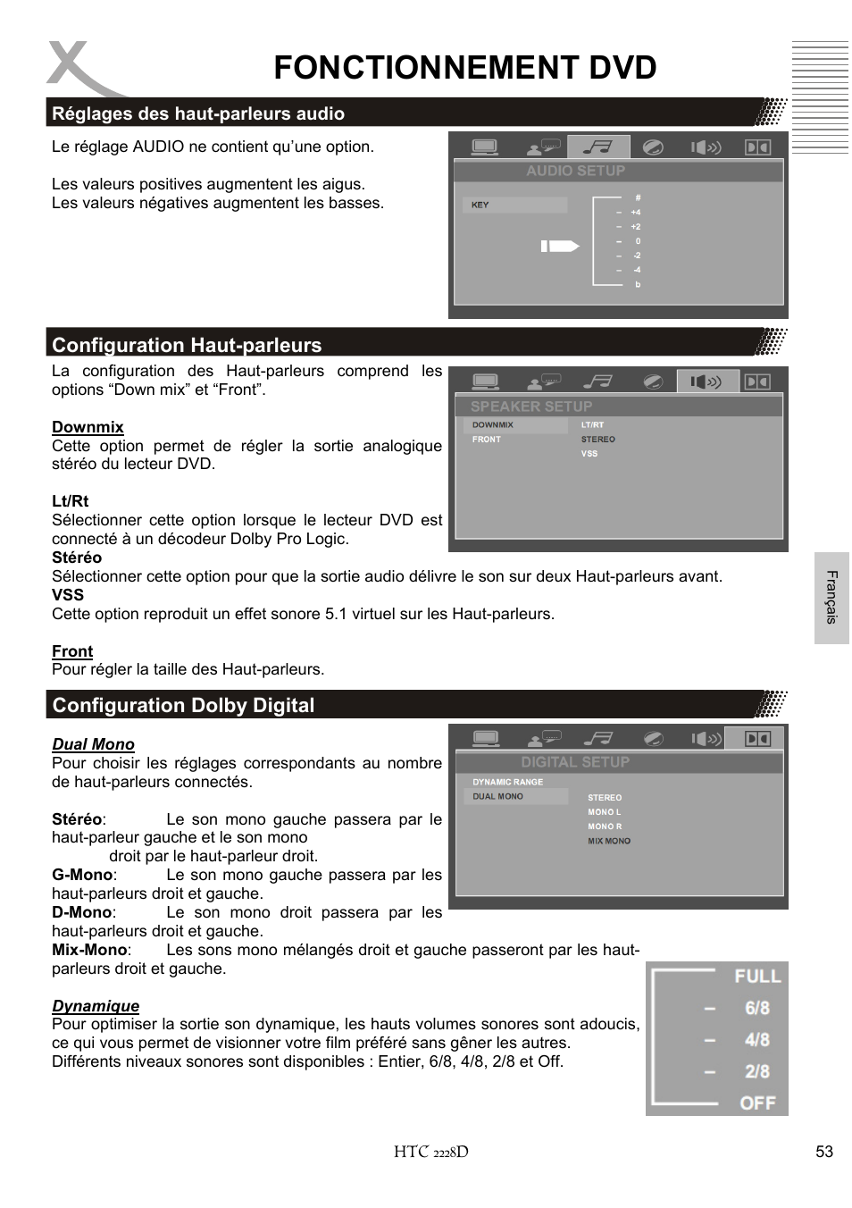 Fonctionnement dvd | Xoro HTC 2228D User Manual | Page 169 / 174