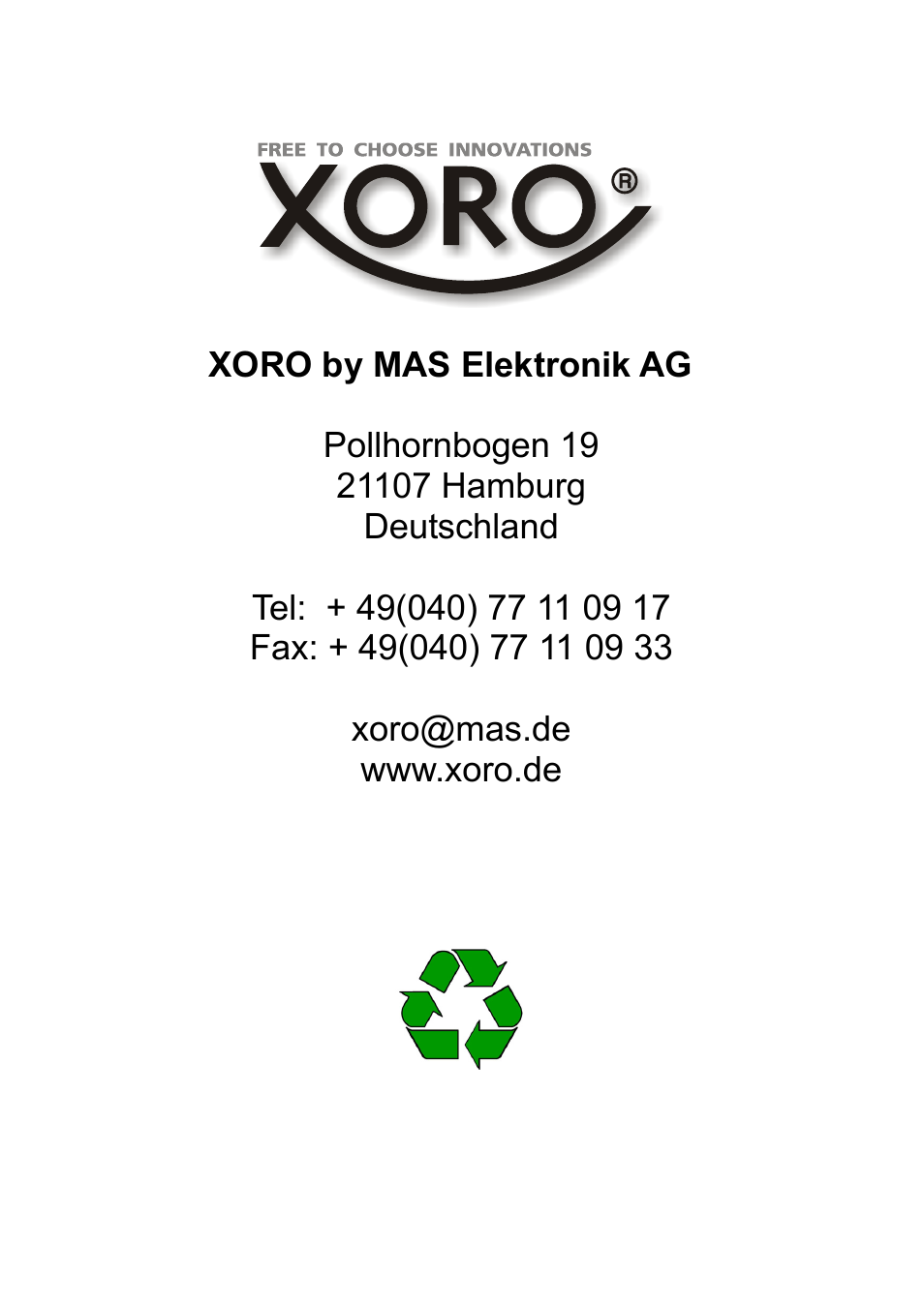 Xoro HTC 2228D User Manual | Page 174 / 174