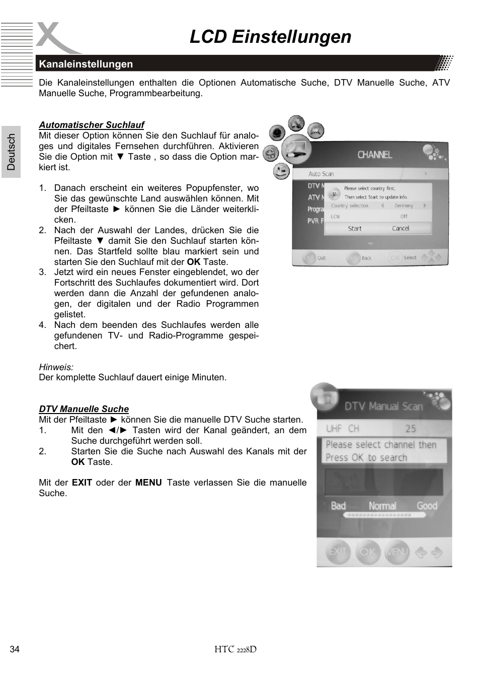 Lcd einstellungen | Xoro HTC 2228D User Manual | Page 34 / 174