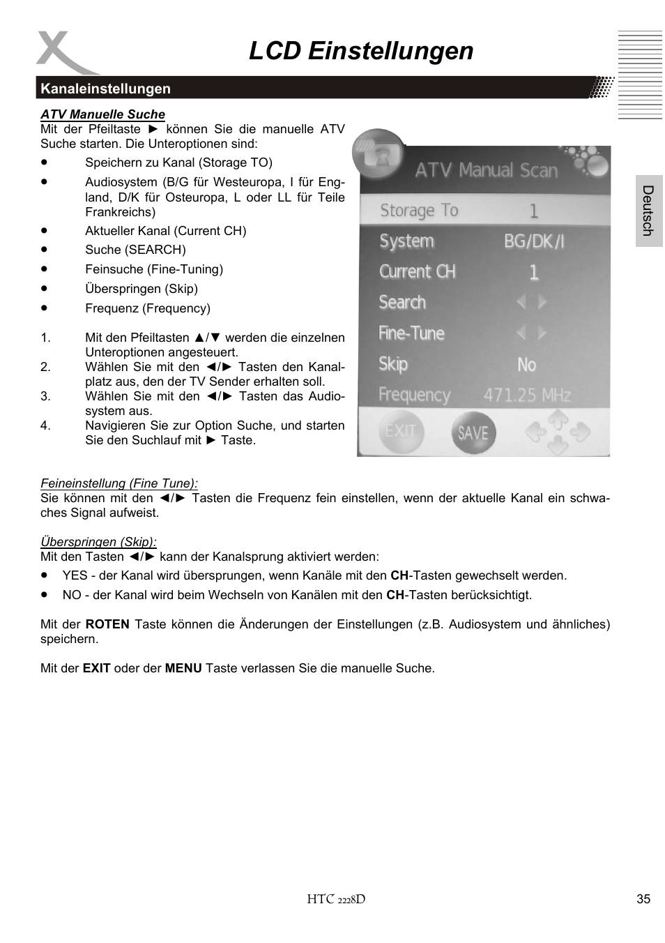 Lcd einstellungen | Xoro HTC 2228D User Manual | Page 35 / 174