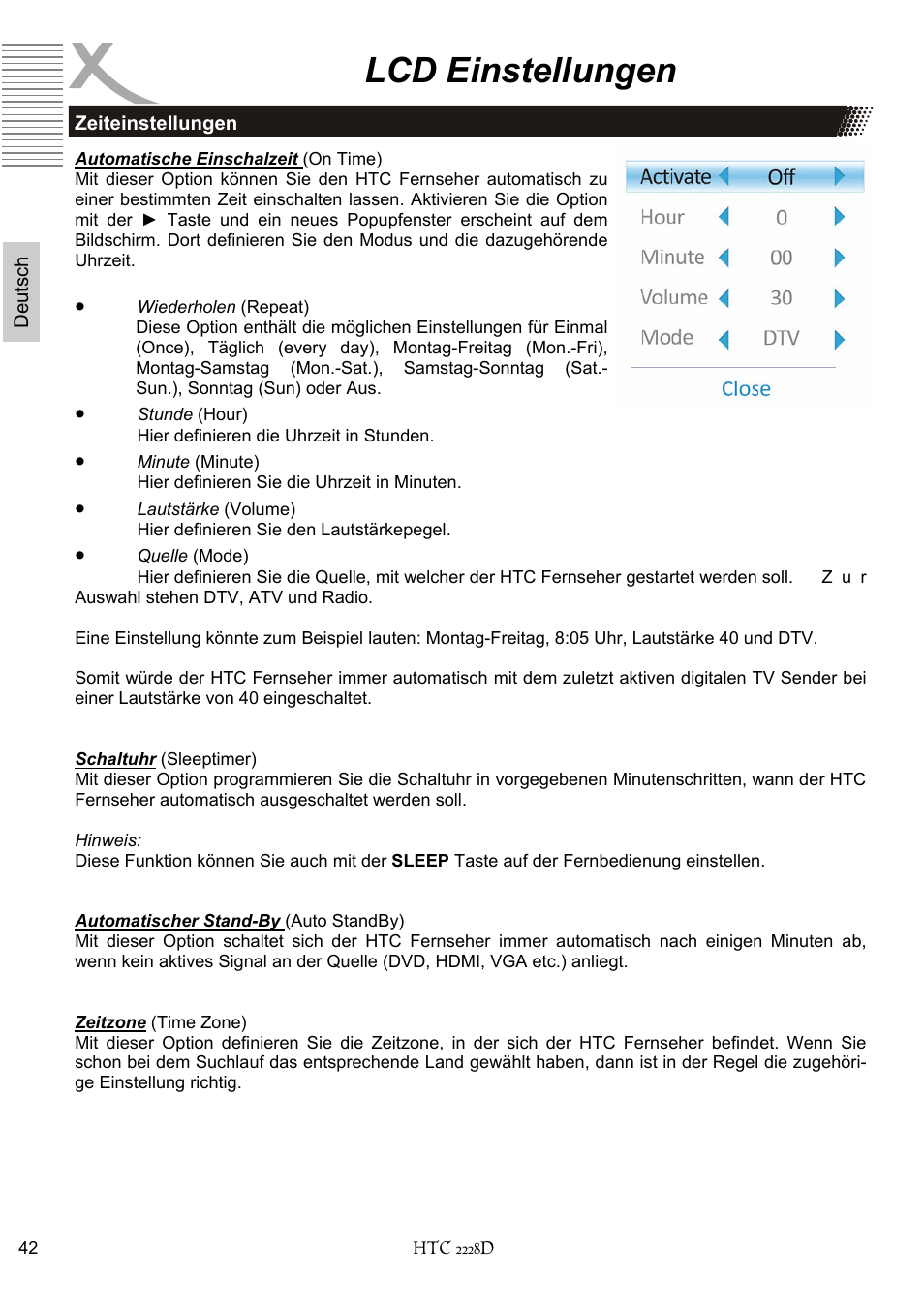 Lcd einstellungen | Xoro HTC 2228D User Manual | Page 42 / 174