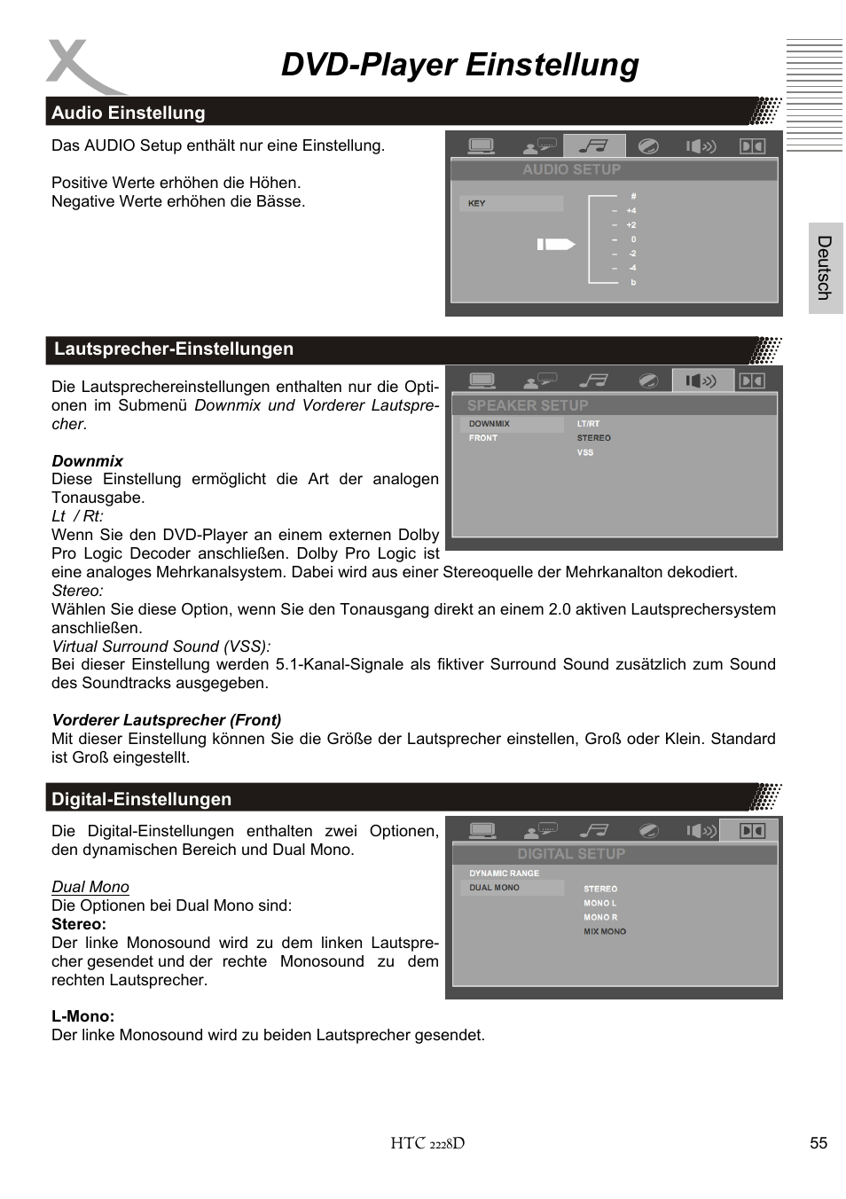 Dvd-player einstellung | Xoro HTC 2228D User Manual | Page 55 / 174