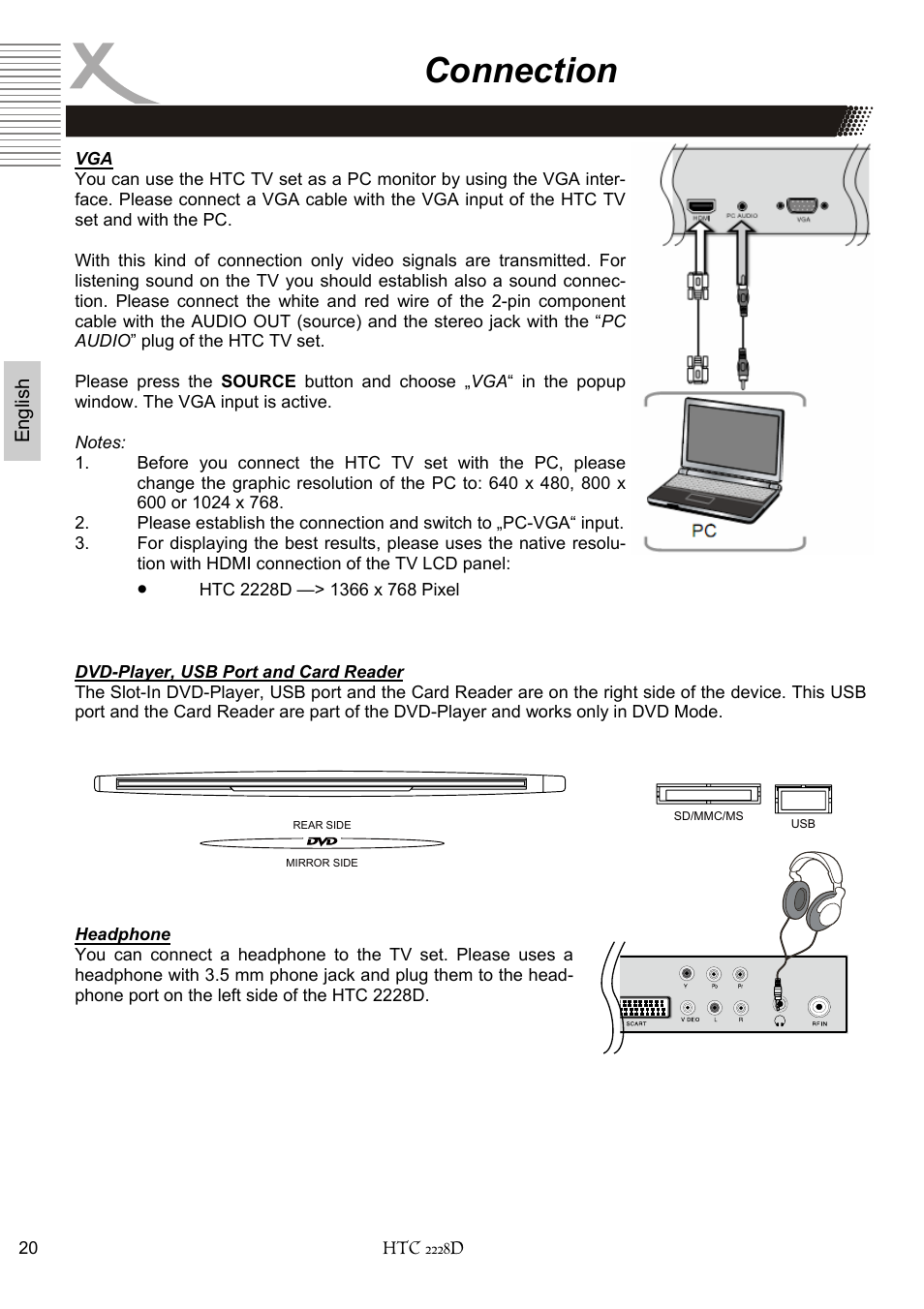 Connection | Xoro HTC 2228D User Manual | Page 80 / 174