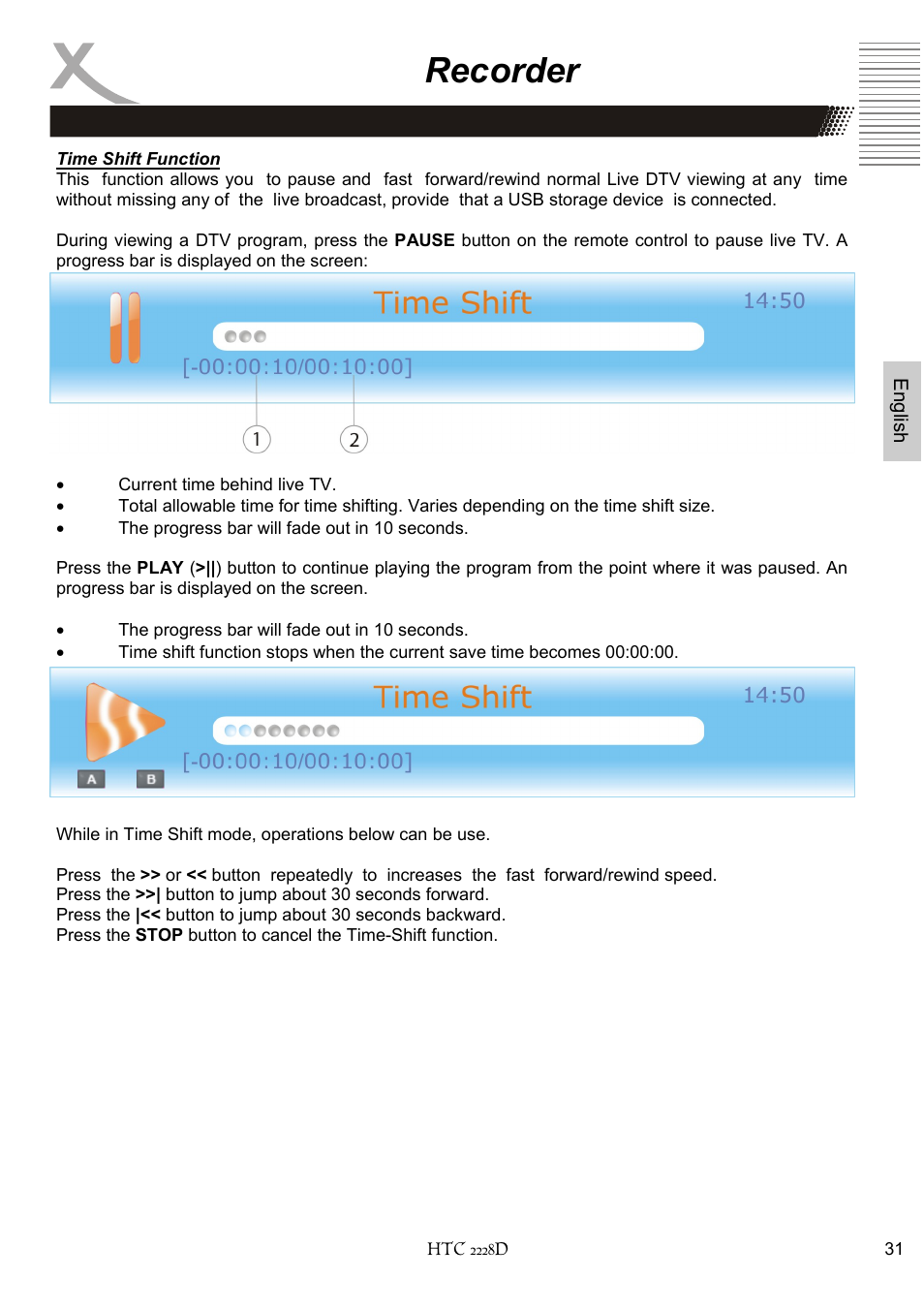 Recorder | Xoro HTC 2228D User Manual | Page 91 / 174