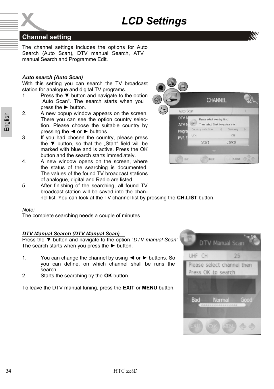 Lcd settings | Xoro HTC 2228D User Manual | Page 94 / 174