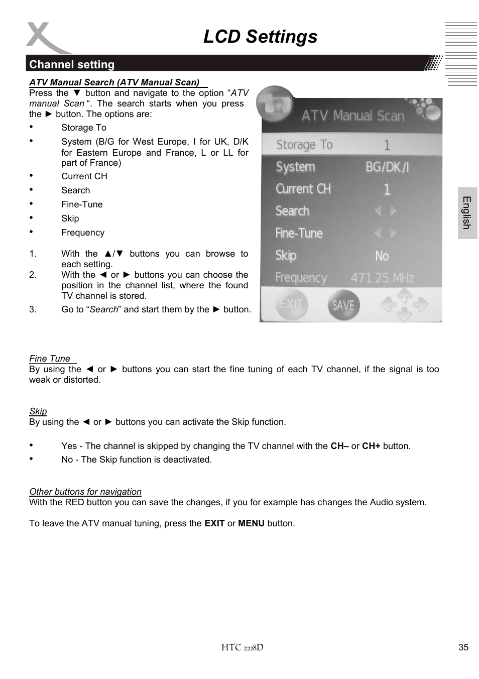 Lcd settings | Xoro HTC 2228D User Manual | Page 95 / 174