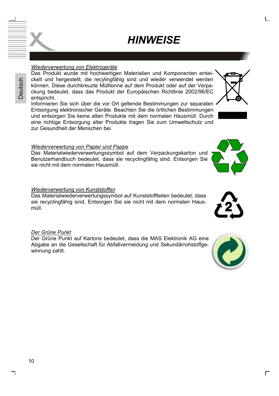 Hinweise | Xoro HTC 1926D User Manual | Page 10 / 304