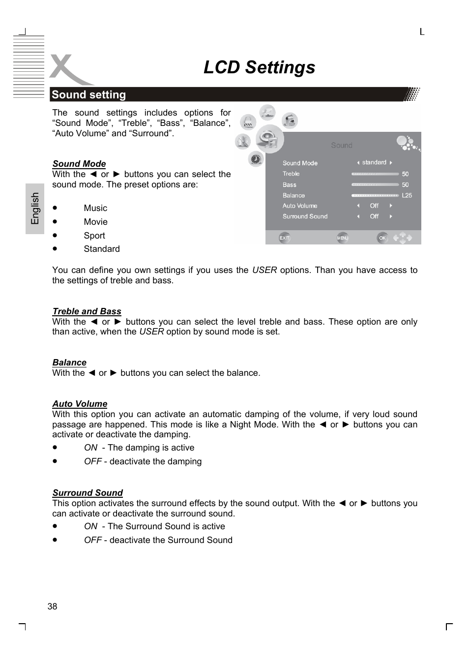 Lcd settings | Xoro HTC 1926D User Manual | Page 100 / 304
