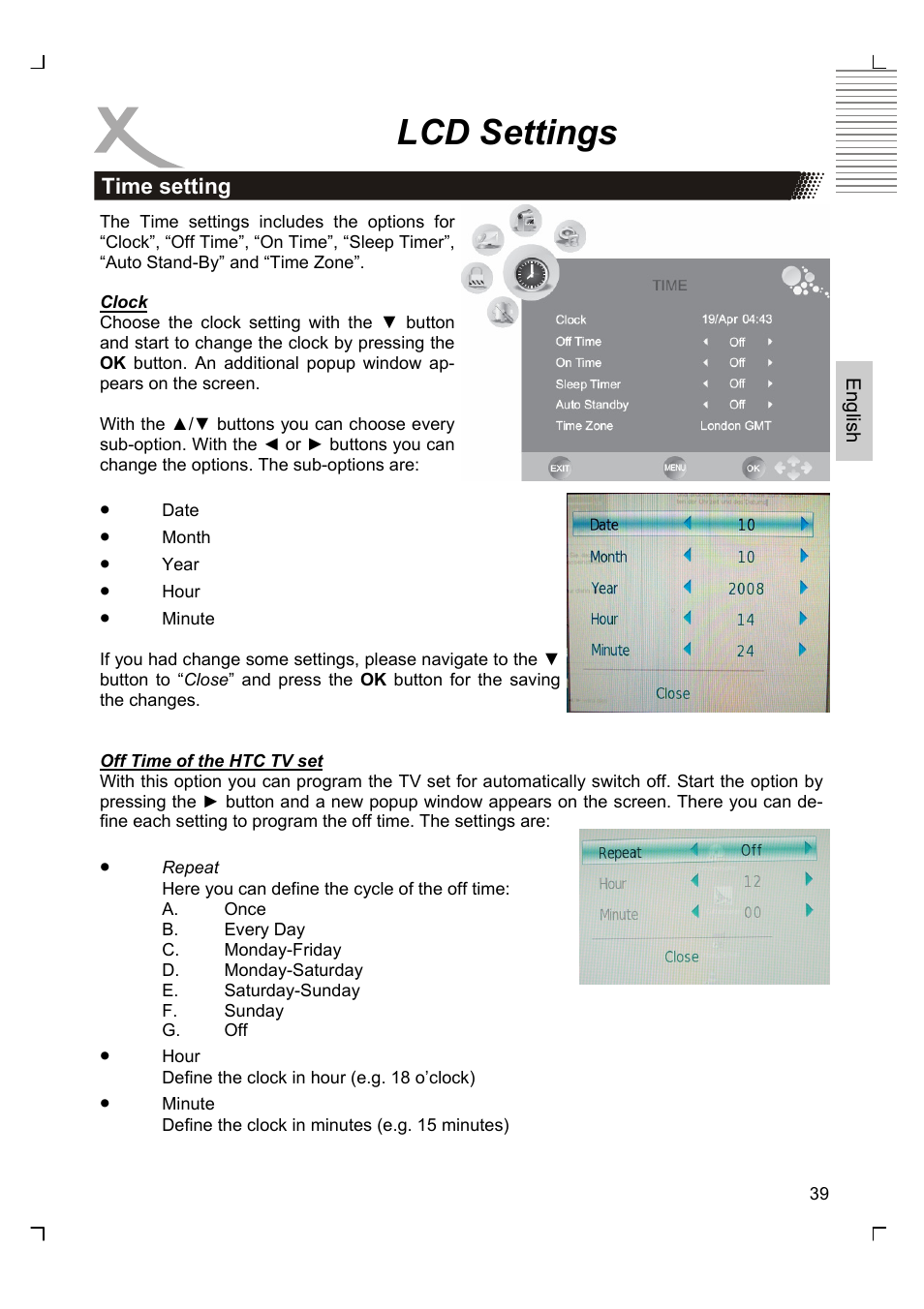 Lcd settings | Xoro HTC 1926D User Manual | Page 101 / 304