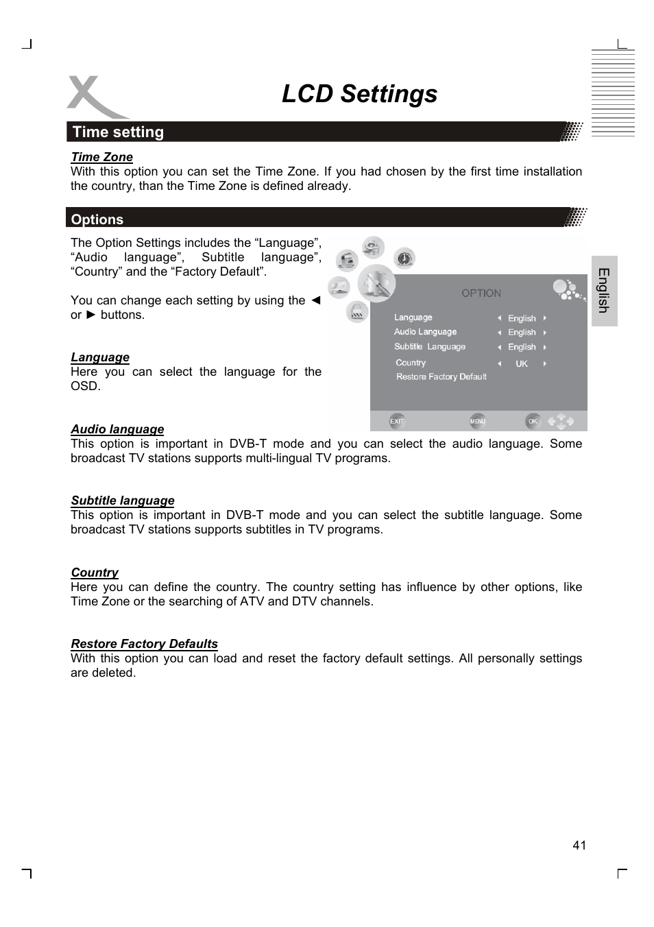 Lcd settings | Xoro HTC 1926D User Manual | Page 103 / 304