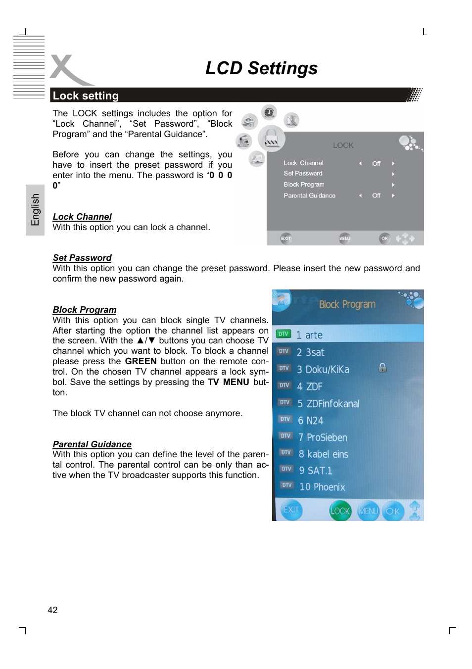 Lcd settings | Xoro HTC 1926D User Manual | Page 104 / 304