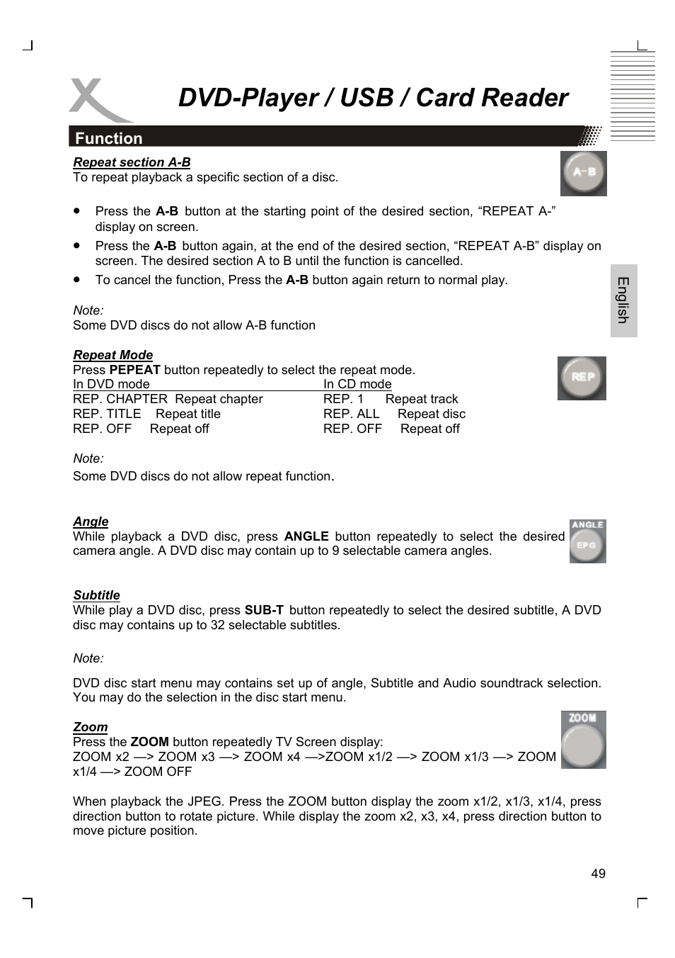 Dvd-player / usb / card reader | Xoro HTC 1926D User Manual | Page 111 / 304