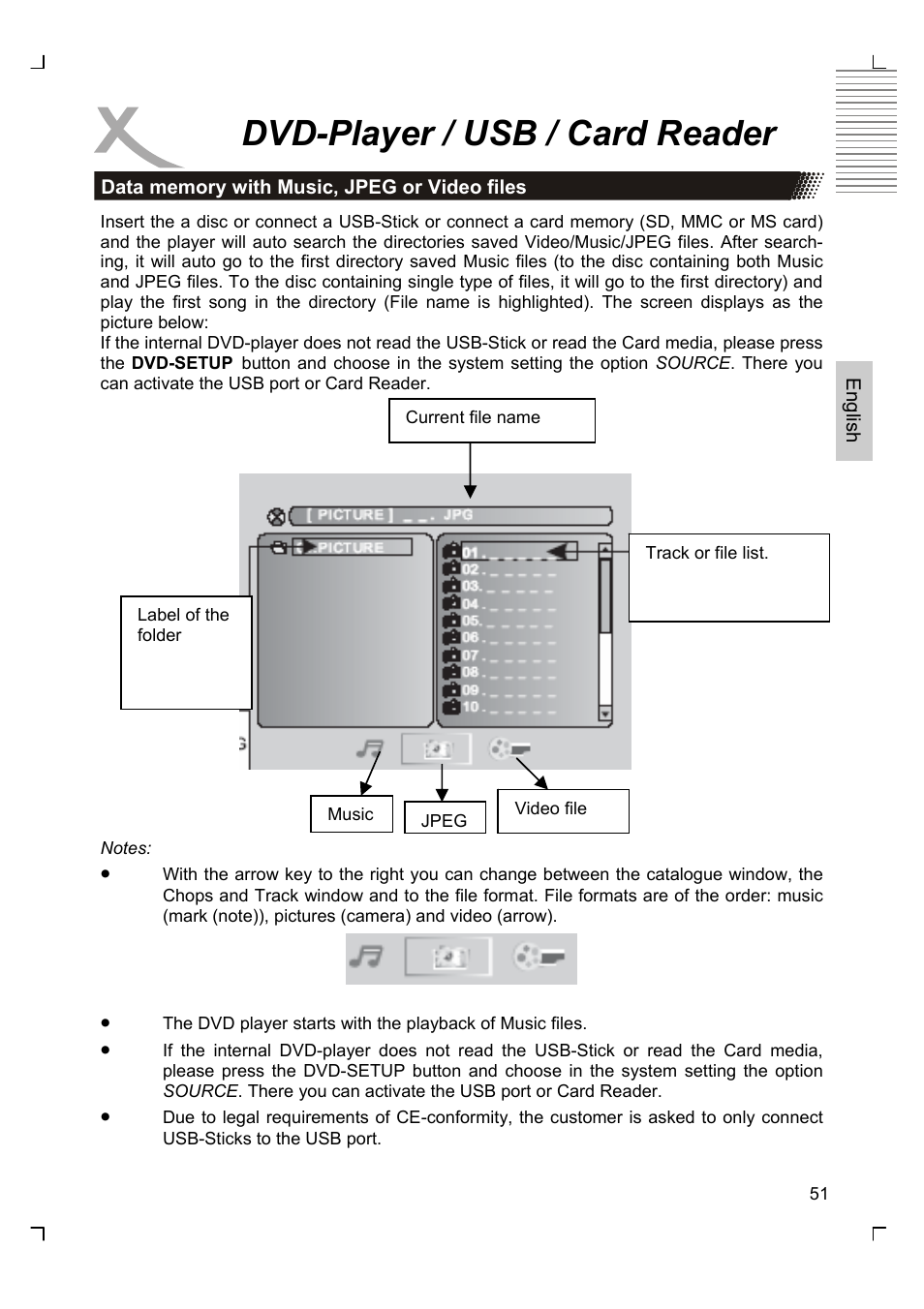 Dvd-player / usb / card reader | Xoro HTC 1926D User Manual | Page 113 / 304