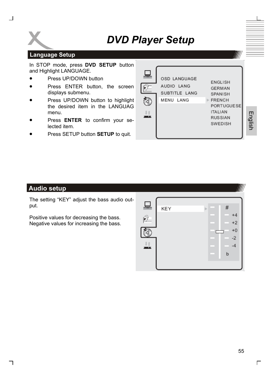 Dvd player setup | Xoro HTC 1926D User Manual | Page 117 / 304