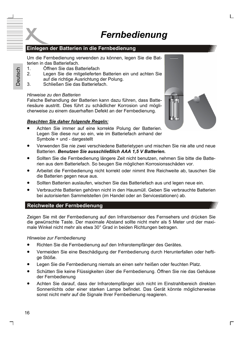 Fernbedienung | Xoro HTC 1926D User Manual | Page 16 / 304