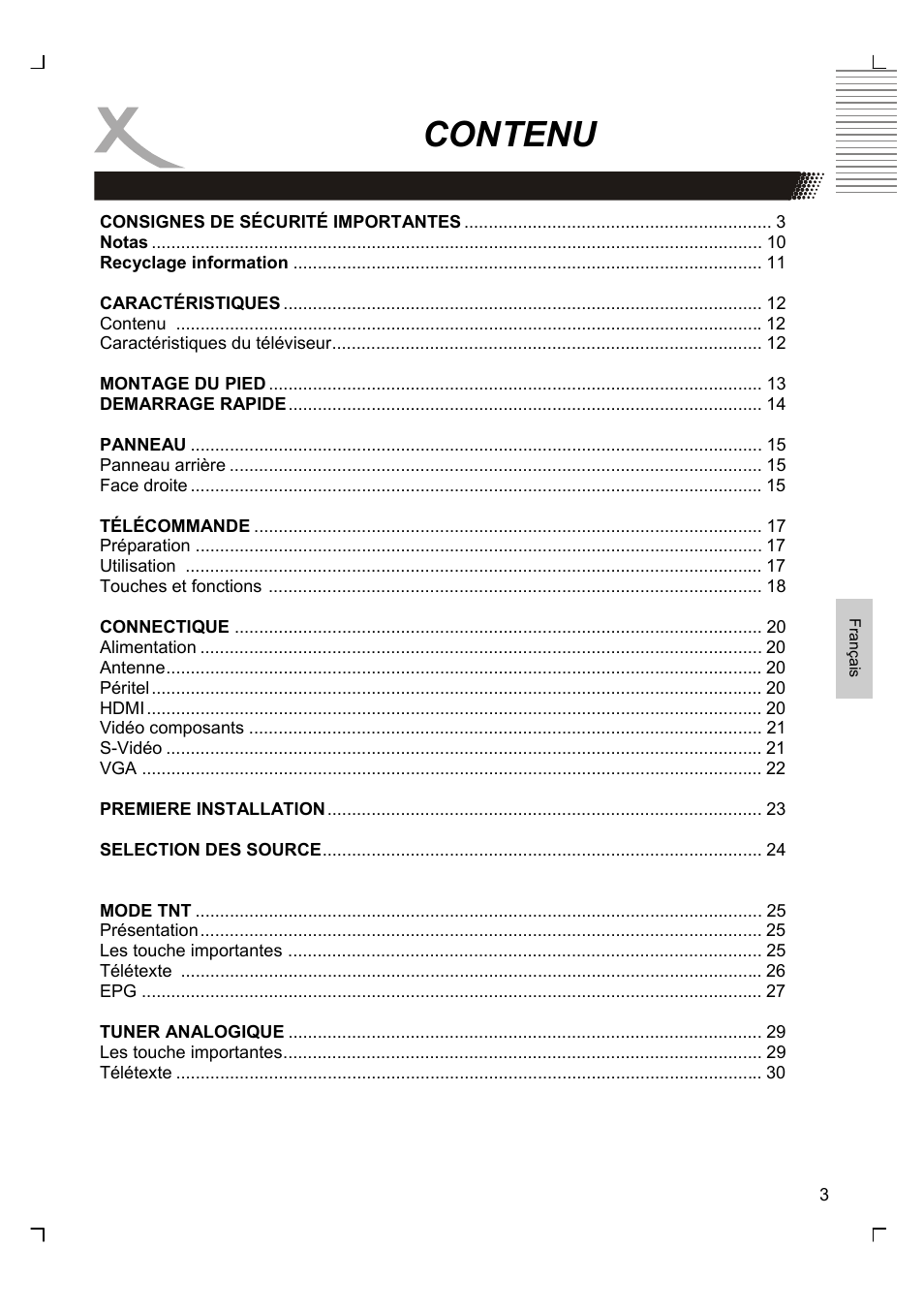 Contenu | Xoro HTC 1926D User Manual | Page 185 / 304