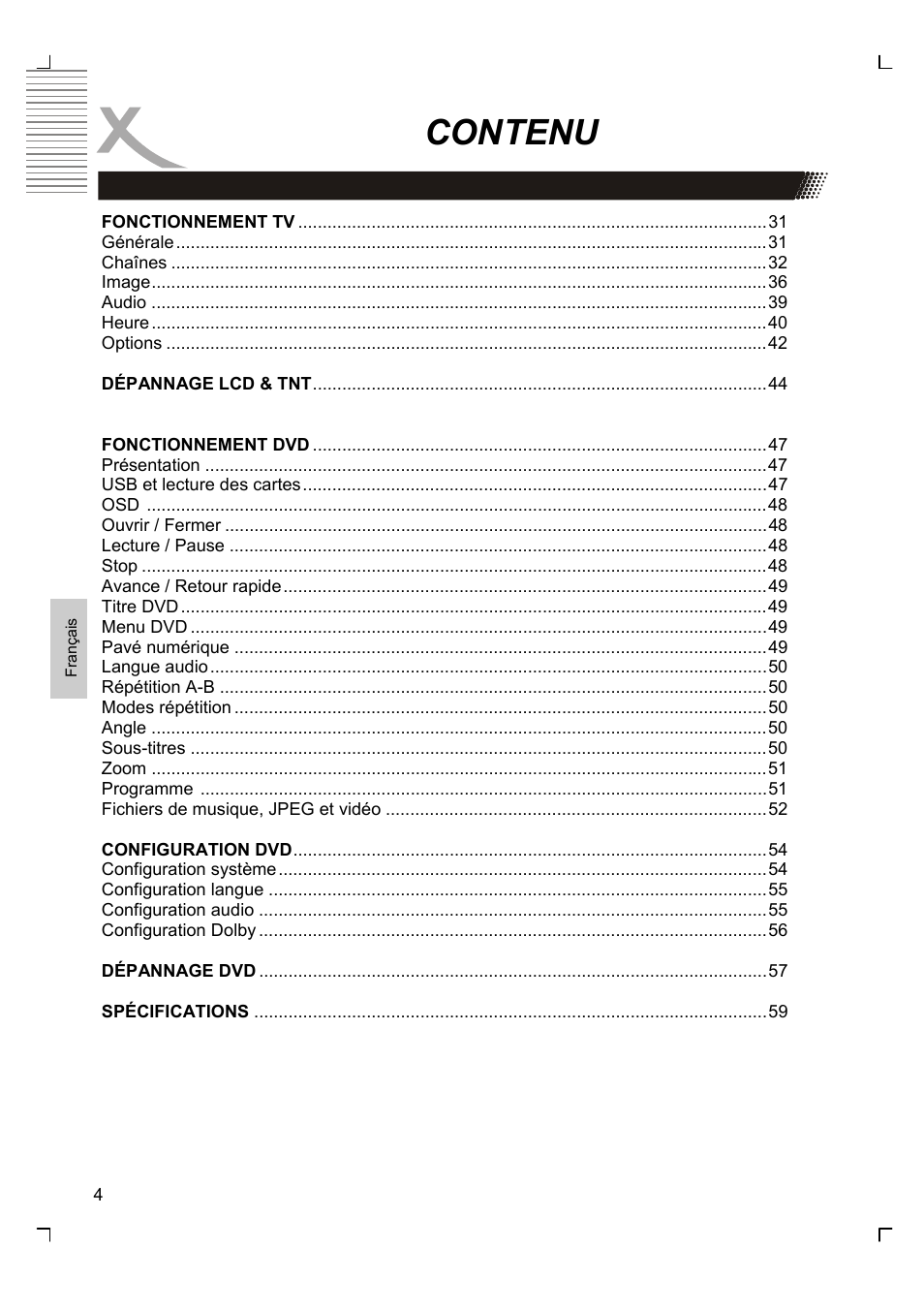 Contenu | Xoro HTC 1926D User Manual | Page 186 / 304