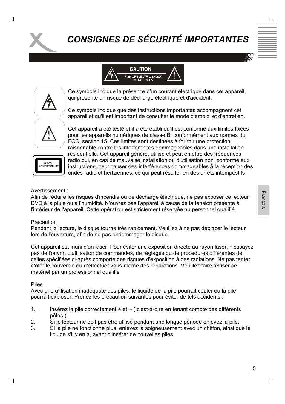 Consignes de sécurité importantes | Xoro HTC 1926D User Manual | Page 187 / 304