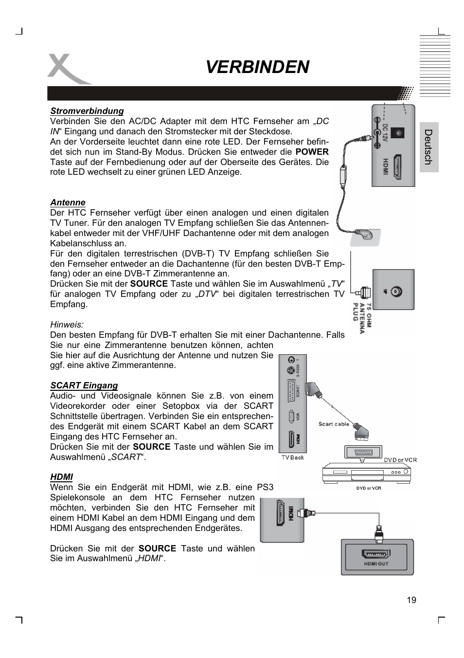 Verbinden | Xoro HTC 1926D User Manual | Page 19 / 304