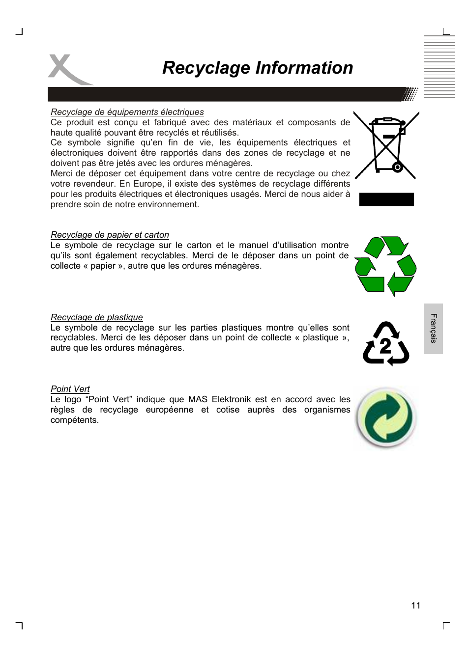Recyclage information | Xoro HTC 1926D User Manual | Page 193 / 304