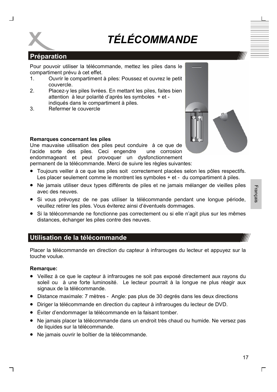 Télécommande | Xoro HTC 1926D User Manual | Page 199 / 304