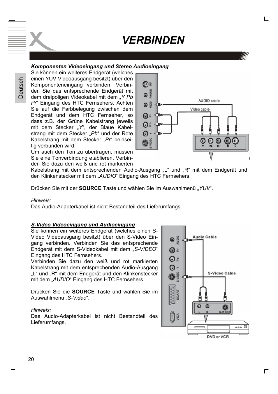 Verbinden | Xoro HTC 1926D User Manual | Page 20 / 304