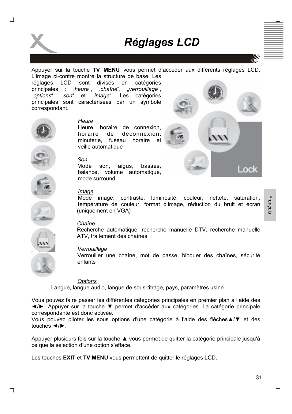 Réglages lcd | Xoro HTC 1926D User Manual | Page 213 / 304