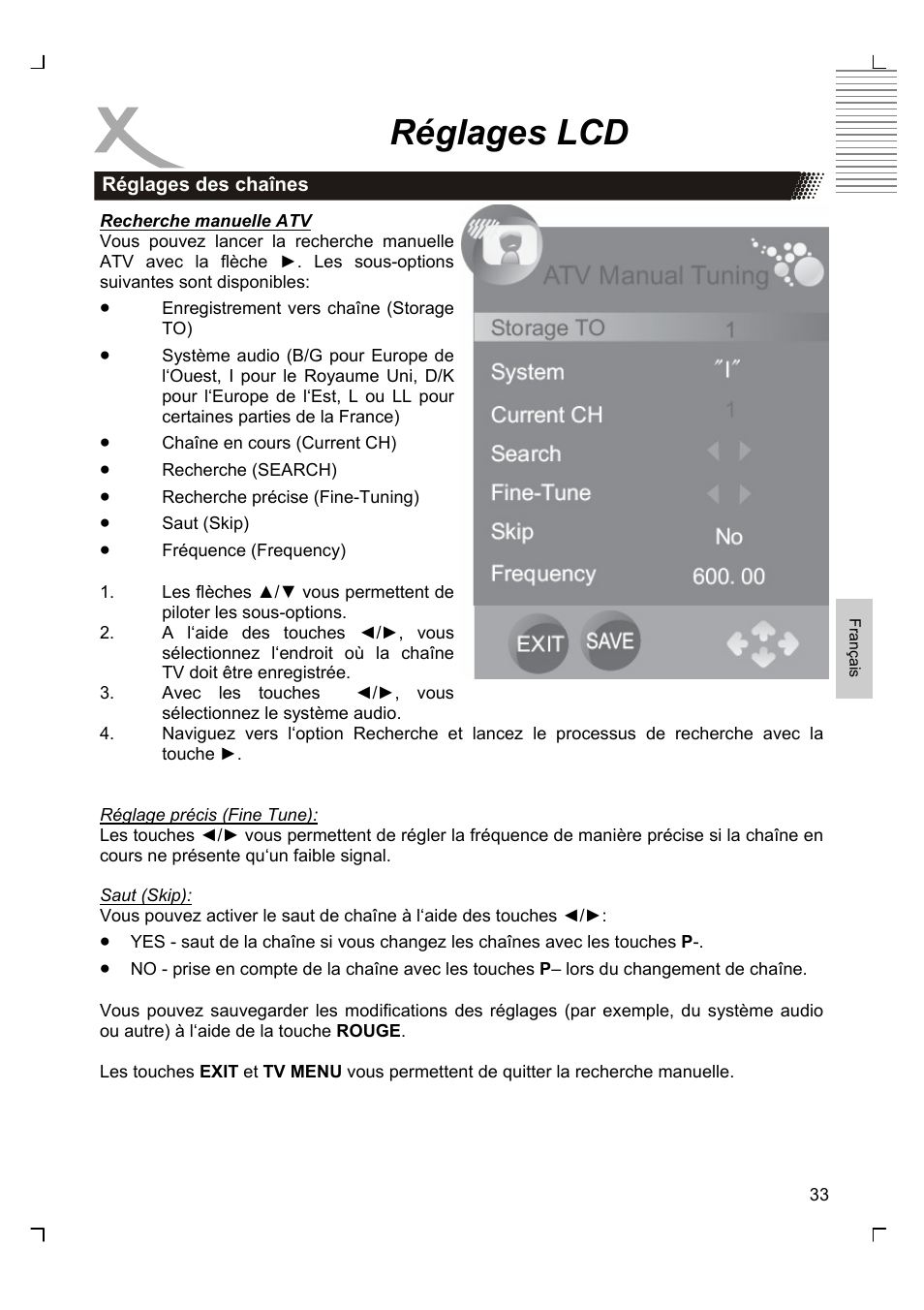 Réglages lcd | Xoro HTC 1926D User Manual | Page 215 / 304