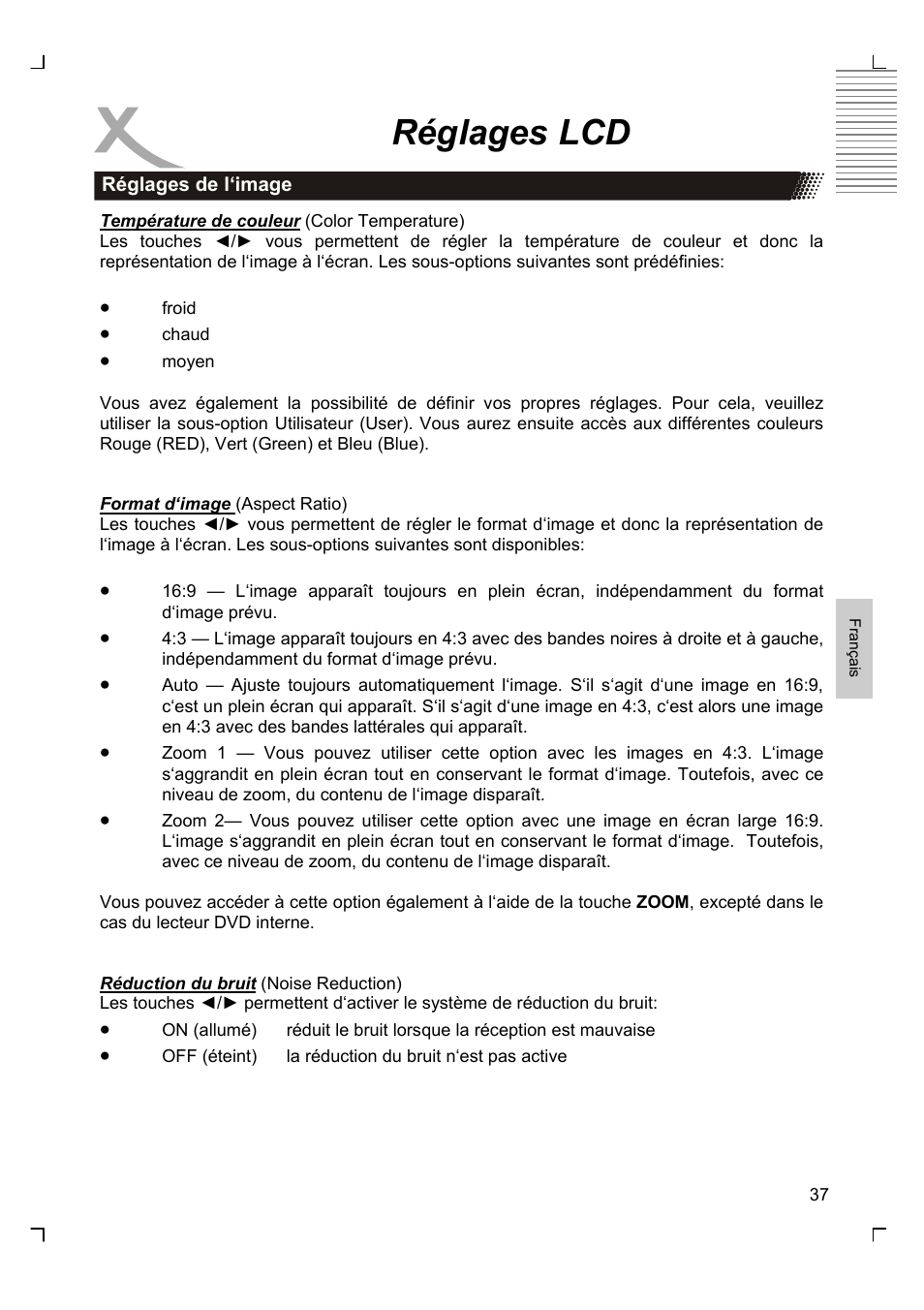 Réglages lcd | Xoro HTC 1926D User Manual | Page 219 / 304