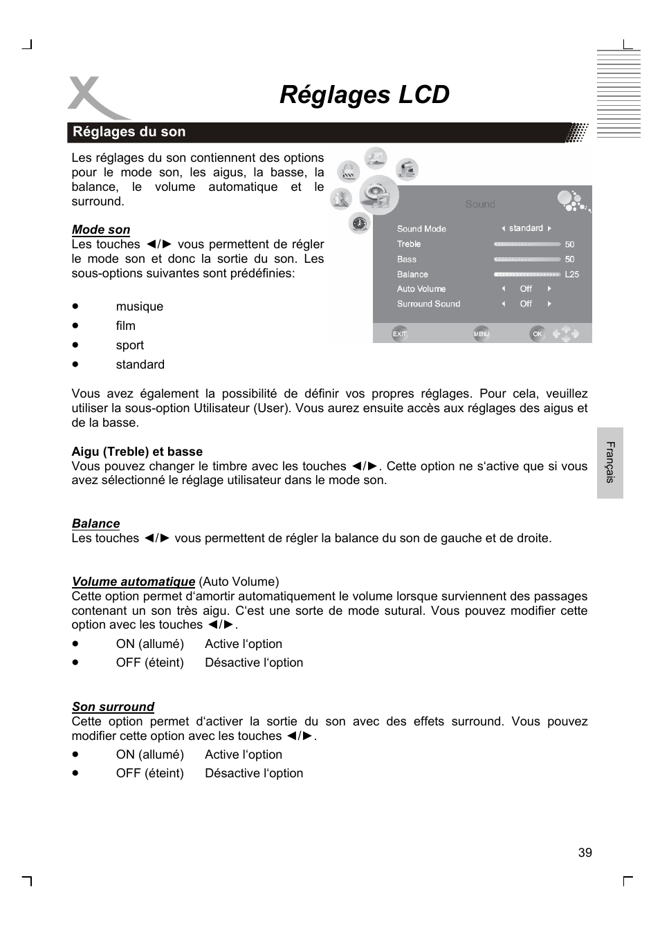 Réglages lcd | Xoro HTC 1926D User Manual | Page 221 / 304