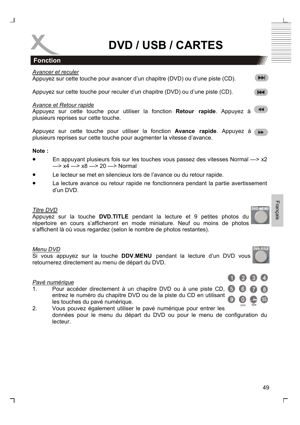 Dvd / usb / cartes | Xoro HTC 1926D User Manual | Page 231 / 304