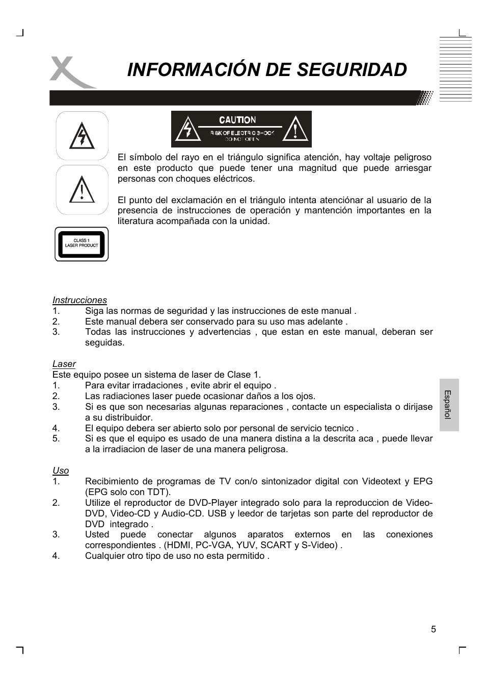 Información de seguridad | Xoro HTC 1926D User Manual | Page 247 / 304