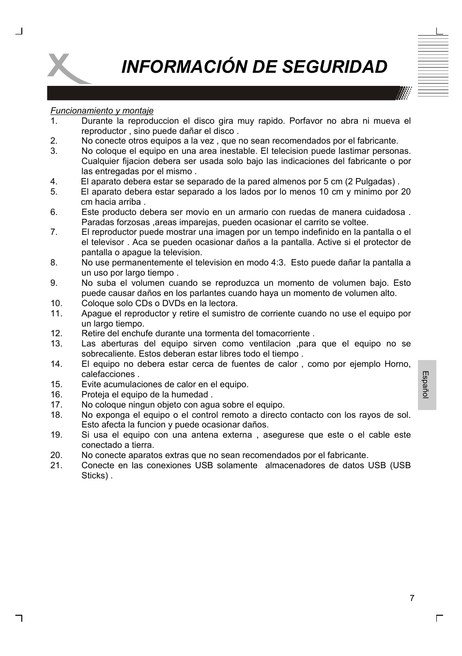 Información de seguridad | Xoro HTC 1926D User Manual | Page 249 / 304