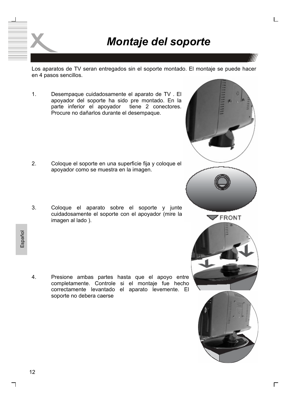 Montaje del soporte | Xoro HTC 1926D User Manual | Page 254 / 304