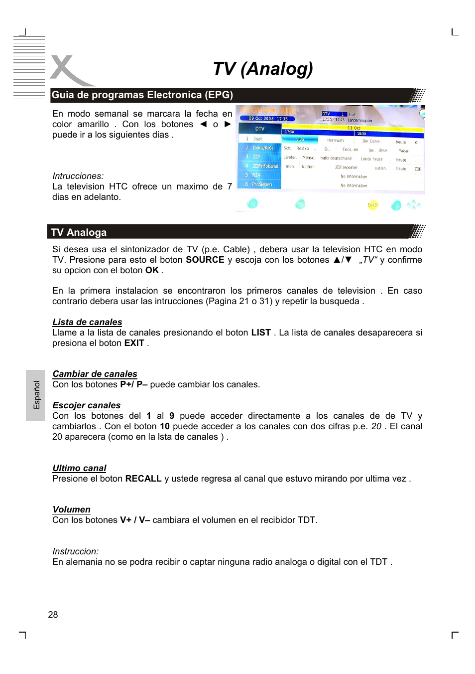 Tv (analog) | Xoro HTC 1926D User Manual | Page 270 / 304