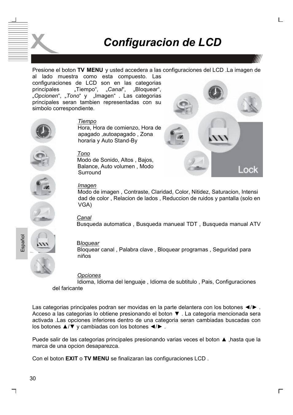 Configuracion de lcd | Xoro HTC 1926D User Manual | Page 272 / 304