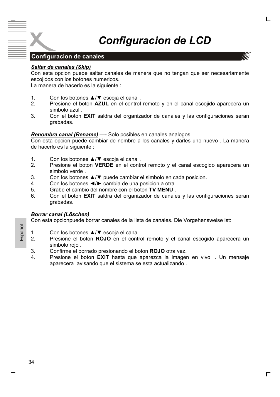 Configuracion de lcd | Xoro HTC 1926D User Manual | Page 276 / 304