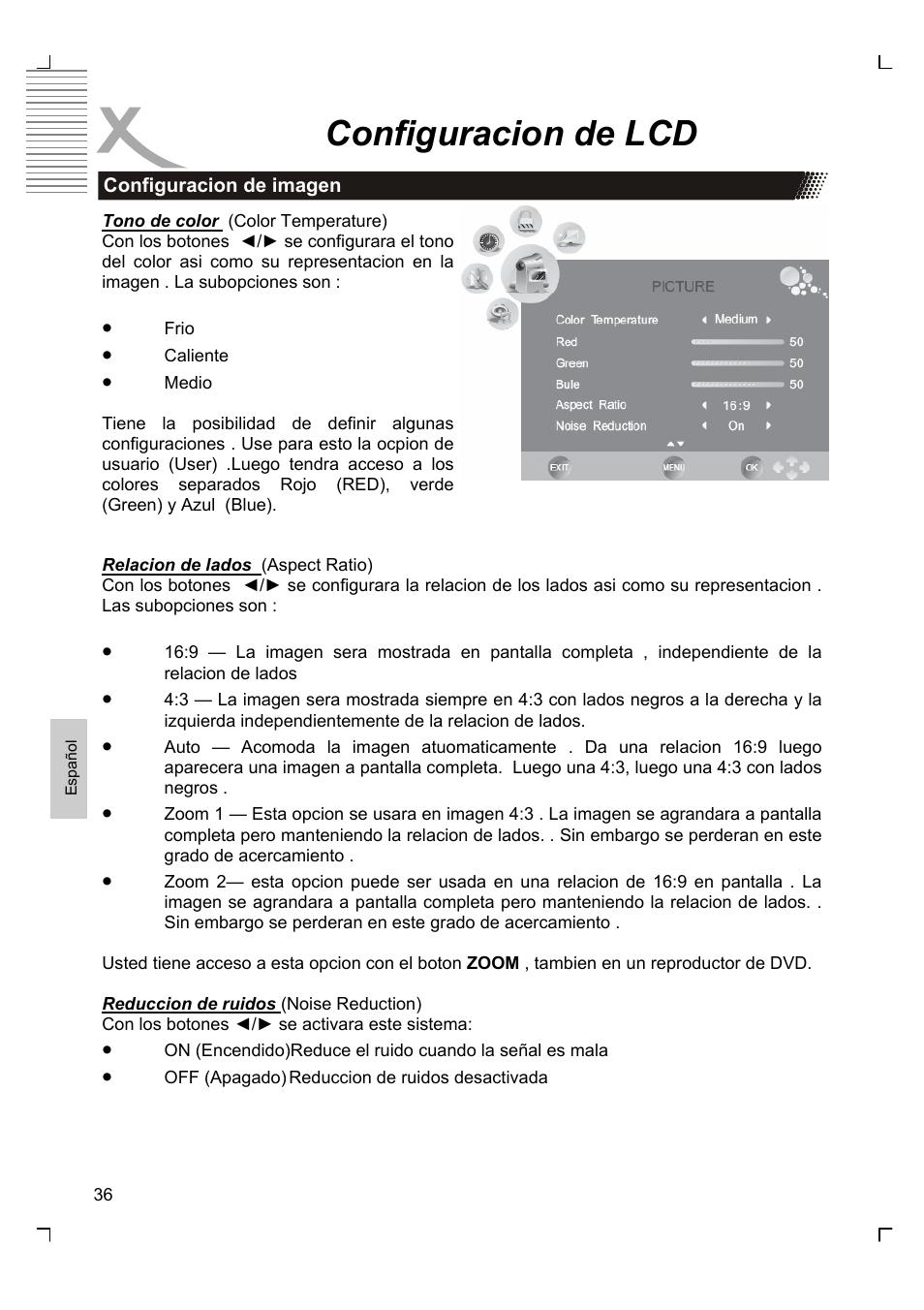 Configuracion de lcd | Xoro HTC 1926D User Manual | Page 278 / 304