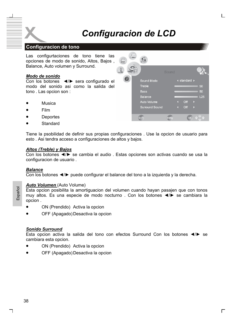 Configuracion de lcd | Xoro HTC 1926D User Manual | Page 280 / 304