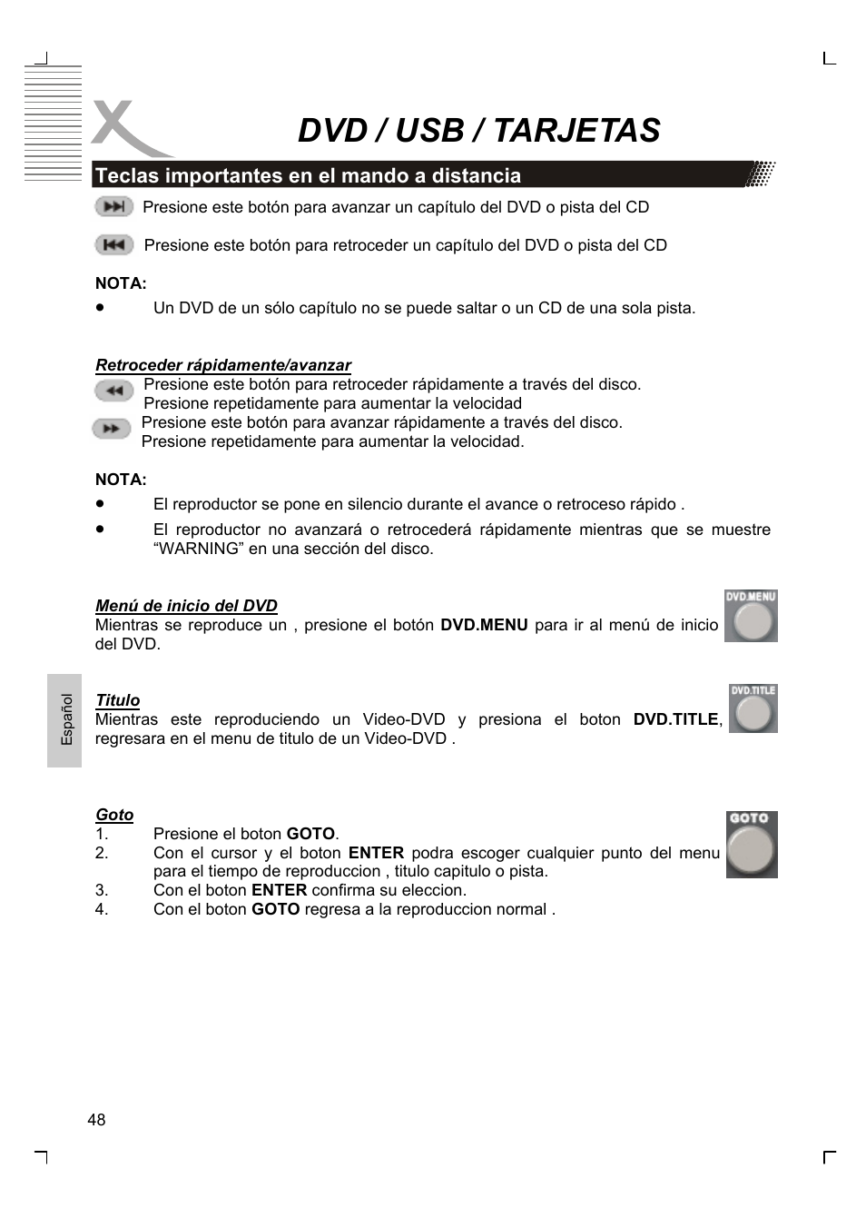 Dvd / usb / tarjetas | Xoro HTC 1926D User Manual | Page 290 / 304